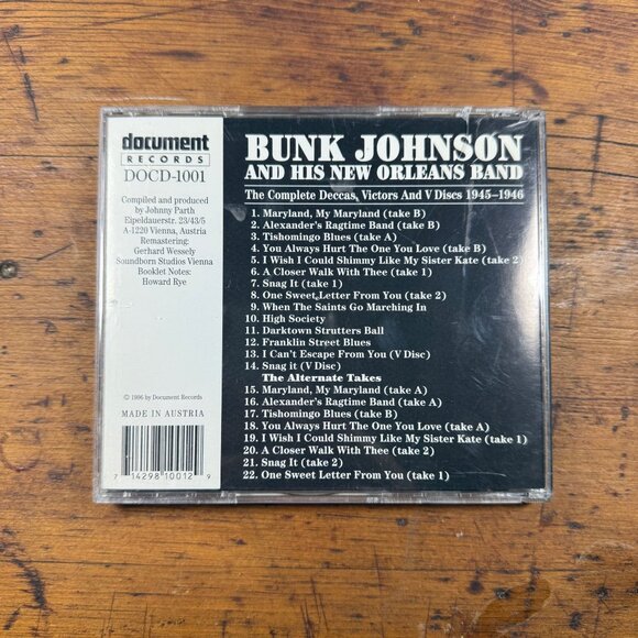 Bunk Johnson & His New Orleans Band: The Complete Decca Victor & V Discs TESTED - Picture 2 of 2